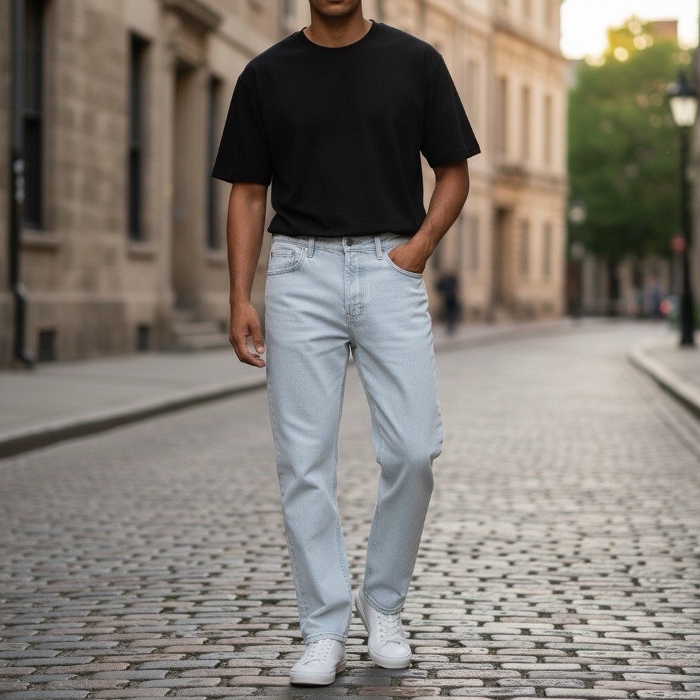AG Adriano Goldschmied Light Blue Jeans Contour 360 Button Fly Men's 36" Tag 33"